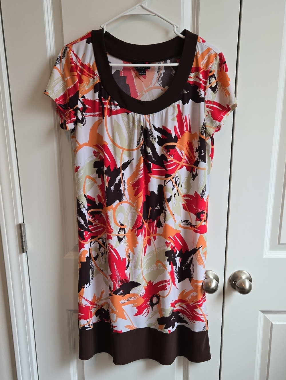 Scarlett Abstract Print Babydoll Dress